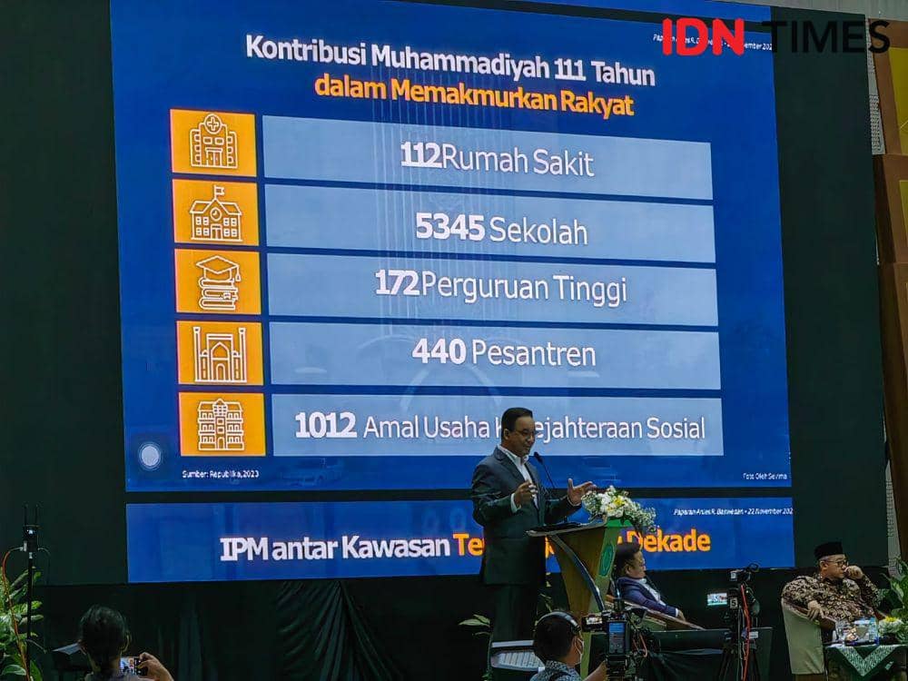 Anies-Gus Imin hadiri dialog terbuka di UMS. (IDN Times/Larasati Rey)