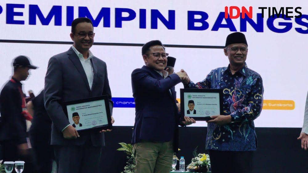 Anies-Gus Imin hadiri dialog terbuka di UMS. (IDN Times/Larasati Rey)