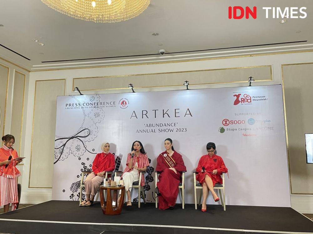 Konferensi pers Artkea “Abudance” Show. Kamis (21/11/23) di Jakarta Selatan. (IDNTimes/Dina Fadillah Salma)