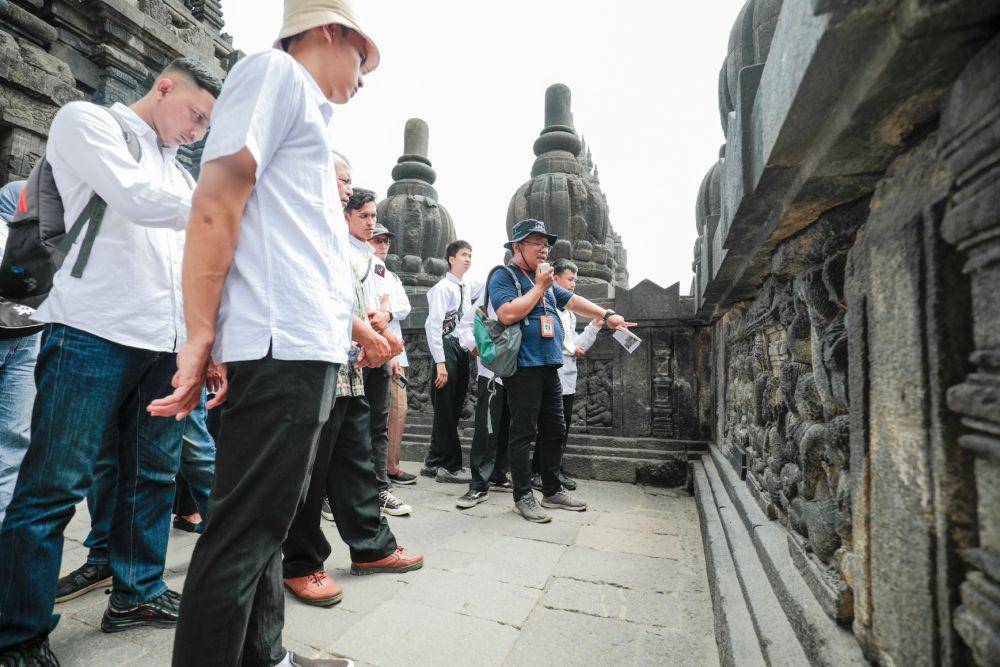 Pelatihan pemandu wisata di Candi Prambanan. (Dok. Istimewa)