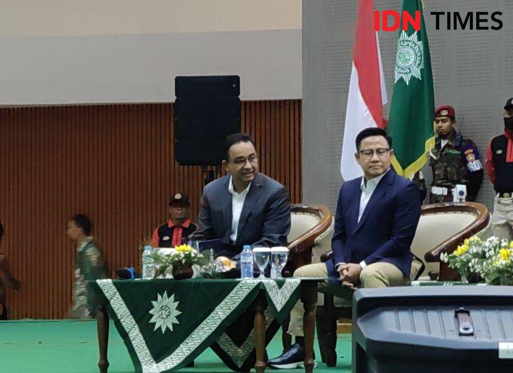 Anies-Gus Imin hadiri dialog terbuka di UMS. (IDN Times/Larasati Rey)