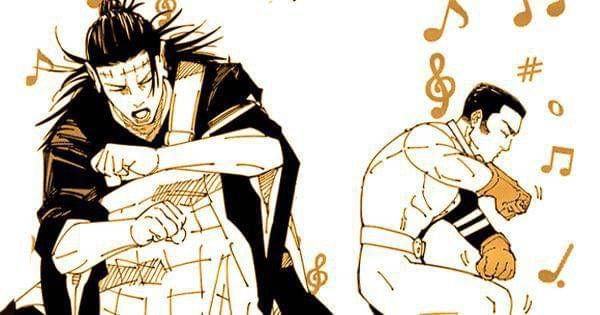 Kenjaku dan Fumihiko adu suit ( Dok. Shueisha / Jujutsu Kaisen )