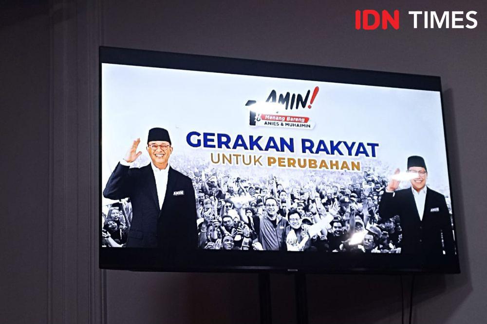 Konferensi pers Timnas AMIN terkait gerakan rakyat untuk perubahan di konferensi pers di Sekretariat Koalisi Perubahan, Kebayoran Baru, Jakarta Selatan, Rabu (22/11/2023). (IDN Times/Lia Hutasoit)