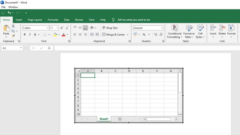 ilustrasi mengonversi teks menjadi tabel dengan excel spreadsheet (Dok. Pribadi)