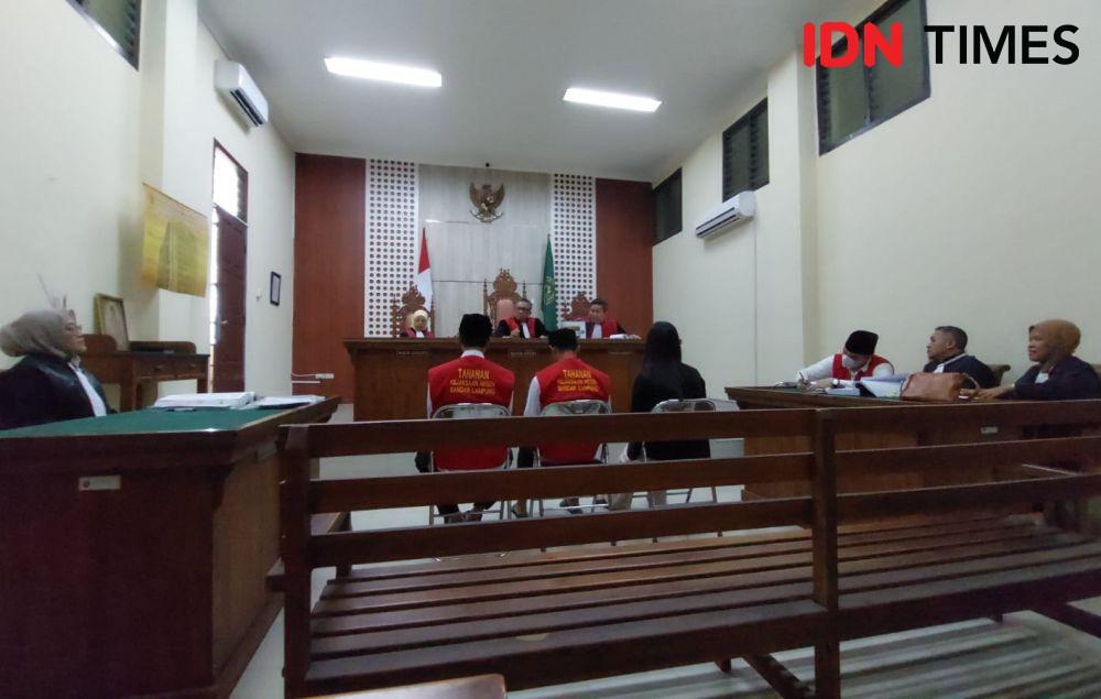 Sidang pemeriksaan saksi terdakwa AKP Andri Gustami di PN Tanjungkarang, Kamis (23/11/2023). (IDN Times/Tama Yudha Wiguna).