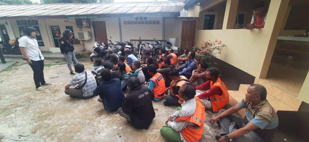 Puluhan orang diamankan dari praktik jukir liar di salah satu kawasan di Palembang (Dok: istimewa)
