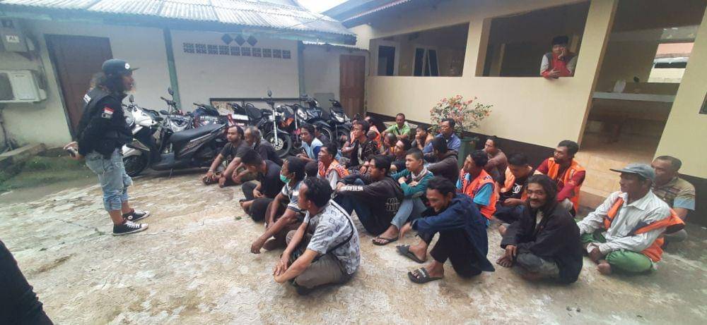 Puluhan orang diamankan dari praktik jukir liar di salah satu kawasan di Palembang (Dok: istimewa)