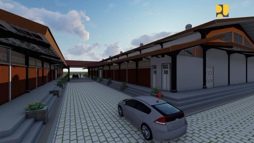 ilustrasi tampak jadi renovasi Pasar Sila (dok. Kementerian PUPR)