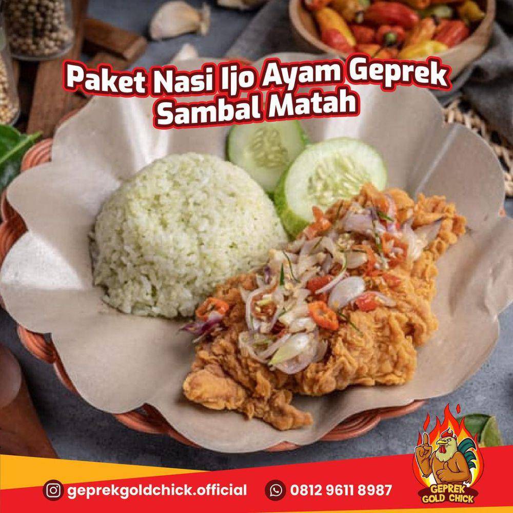 menu di Geprek Gold Chick. (instagram.com/geprekgoldchick.official)