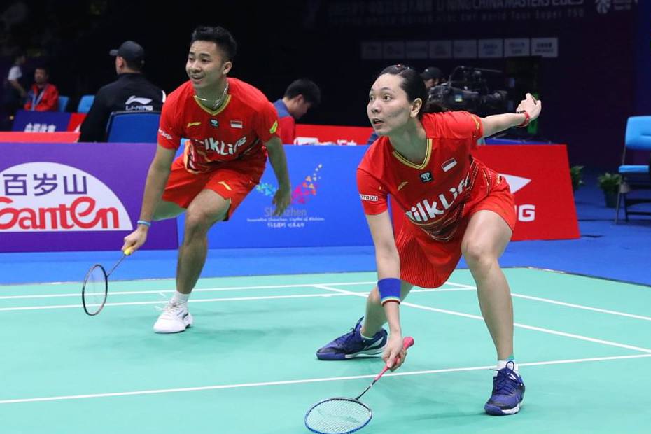 Dejan/Gloria saat bertanding di China Masters 2023 (Instagram.com/badminton.ina)