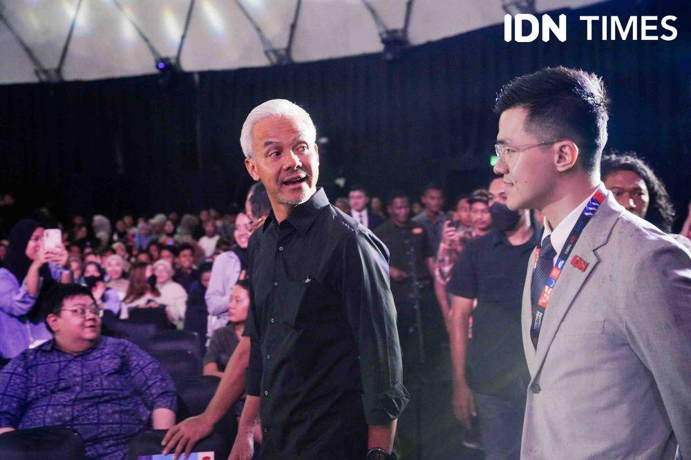 Ganjar Pranowo dalam acara IMGS 2023, Indonesia's Electoral Epoch: Unveiling the Dynamics of the Pivotal 2024 Election pada Jumat (24/11/2023). (dok. IDN Media)