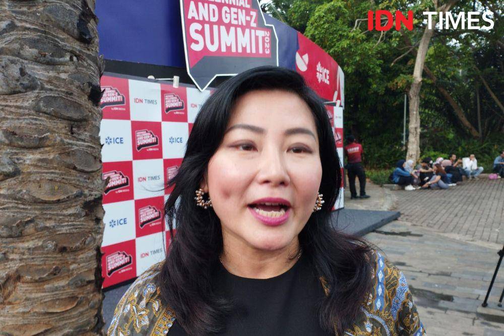 Febriany Eddy dalam acara IMGS 2024, Symphony of Sustainability: Empowering Transformation with ESG Strategies pada Jumat (24/11/2023). (IDN Times/Trio Hamdani)
