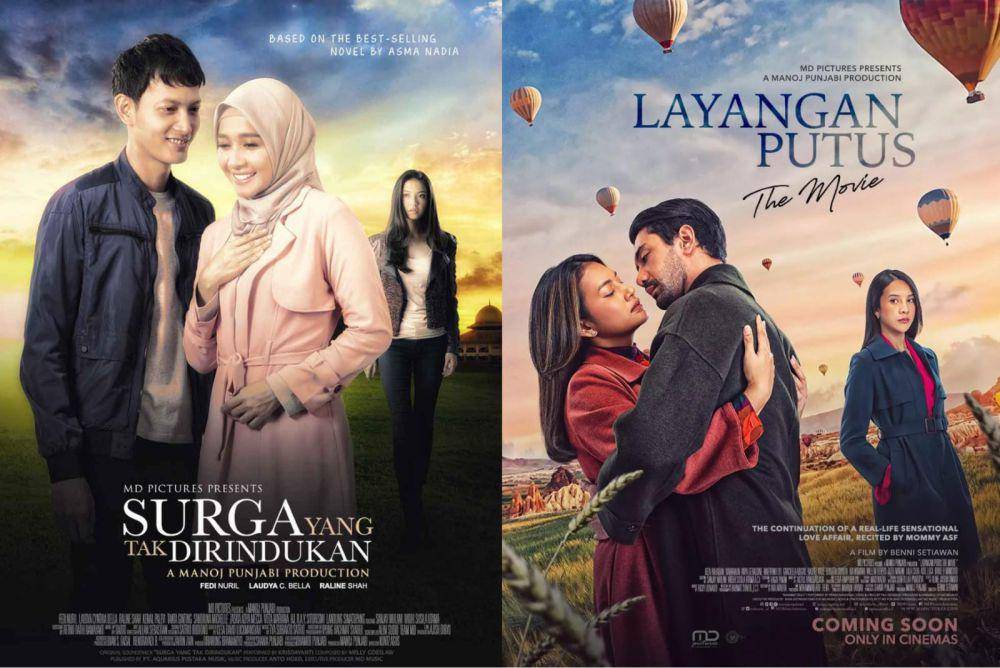 Film adaptasi novel (dok. MD Pictures / Surga yang Tak Dirindukan | dok. MD Pictures / Layangan Putus the Movie)
