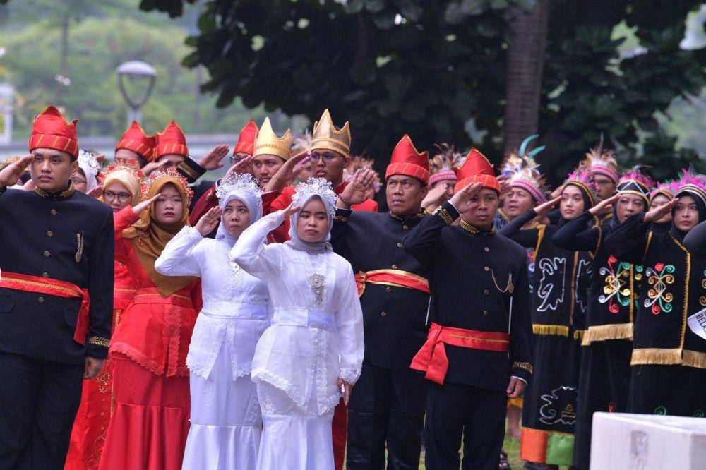 Kementerian Pendidikan, Kebudayaan, Riset dan Teknologi (Kemendikbudritek) menggelar upacara peringatan Hari Guru Nasional (HGN) tahun 2023 pada hari Sabtu (25/11). (Dok. Kemendikbudristek)