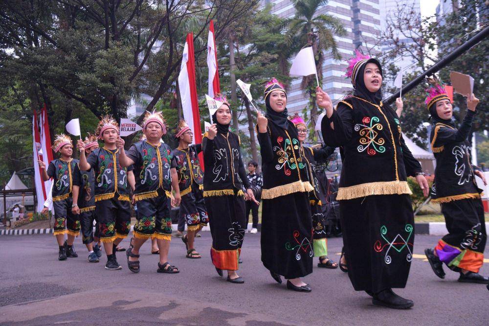 Kementerian Pendidikan, Kebudayaan, Riset dan Teknologi (Kemendikbudritek) menggelar upacara peringatan Hari Guru Nasional (HGN) tahun 2023 pada hari Sabtu (25/11). (Dok. Kemendikbudristek)
