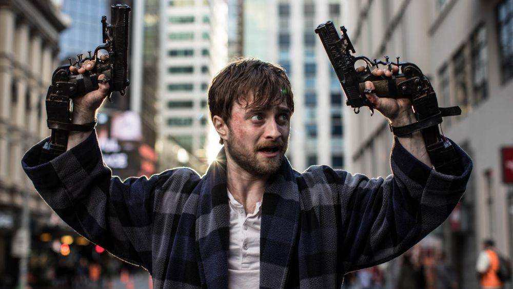 Daniel Radcliffe dalam film Guns Akimbo. (dok. Altitude Film Distribution/ Guns Akimbo)