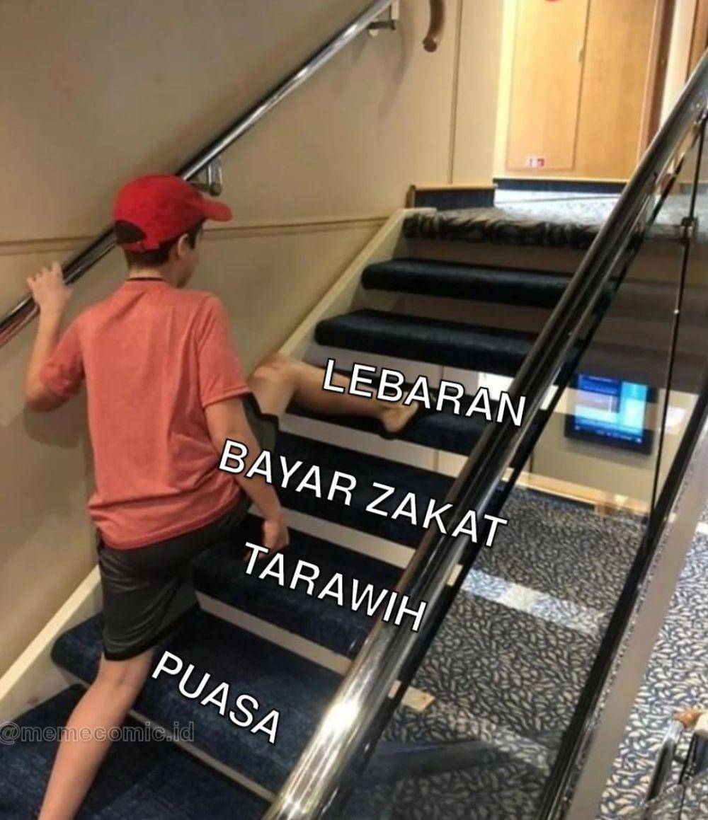 meme naik tangga (instagram.com/memecomic.id)