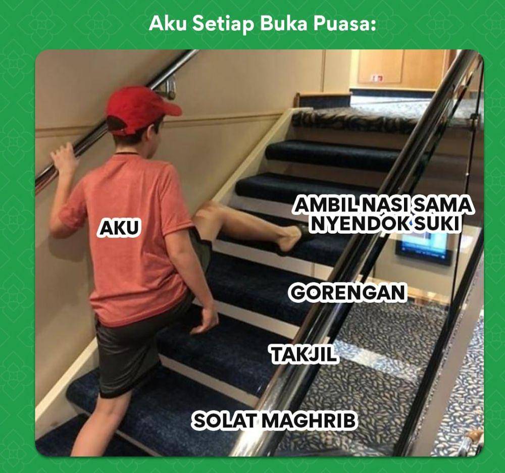 meme naik tangga (instagram.com/freshsuki_id)