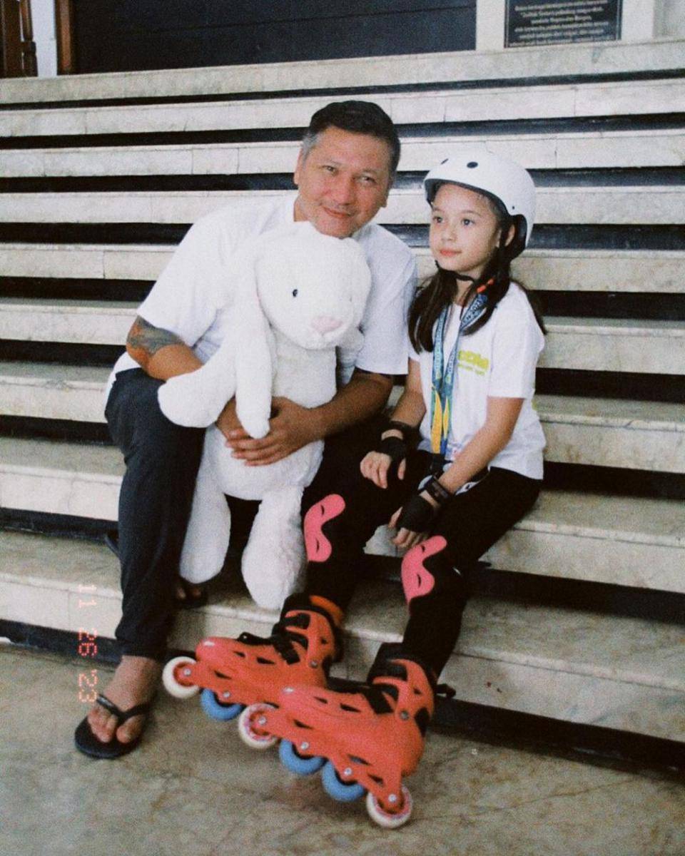 potret Gading Marten temani Gempi lomba sepatu roda (instagram.com/gadiiing)