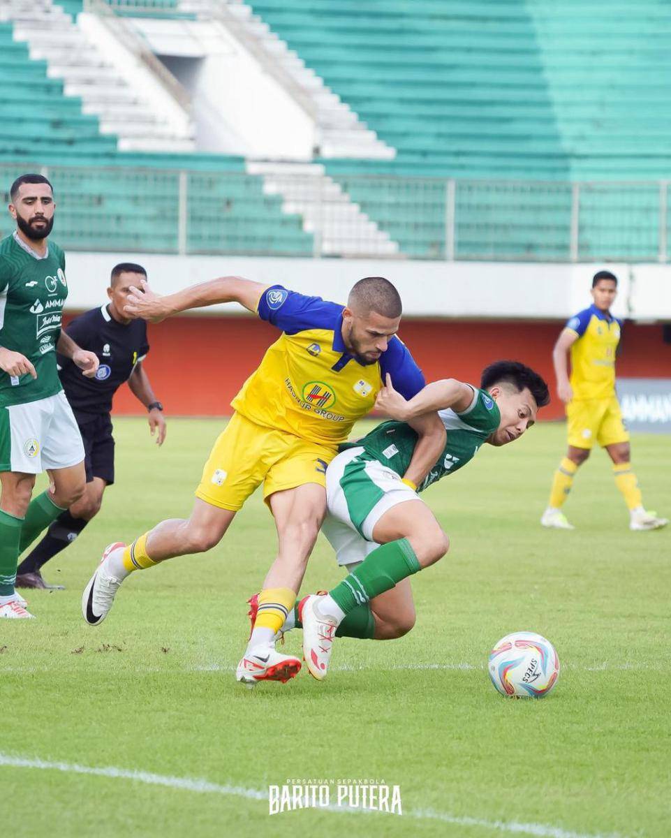 PSS Sleman vs Barito Putera pada pekan ke-20 Liga 1 2023/2024 di Stadion Maguwoharjo, Sleman, Minggu (26/11/2023) sore. (instagram.com/psbaritoputeraofficial)