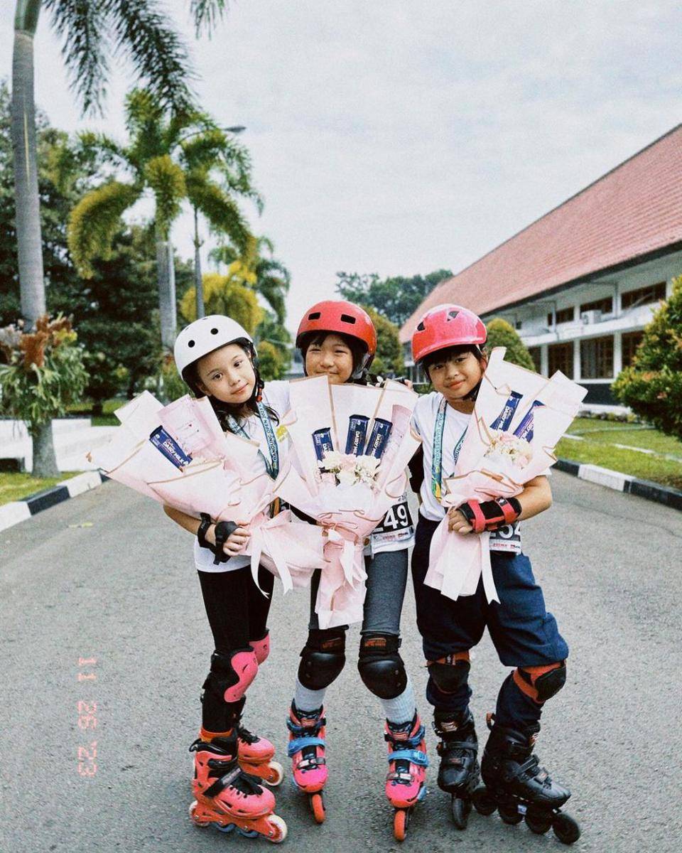 potret Gading Marten temani Gempi lomba sepatu roda (instagram.com/gadiiing)