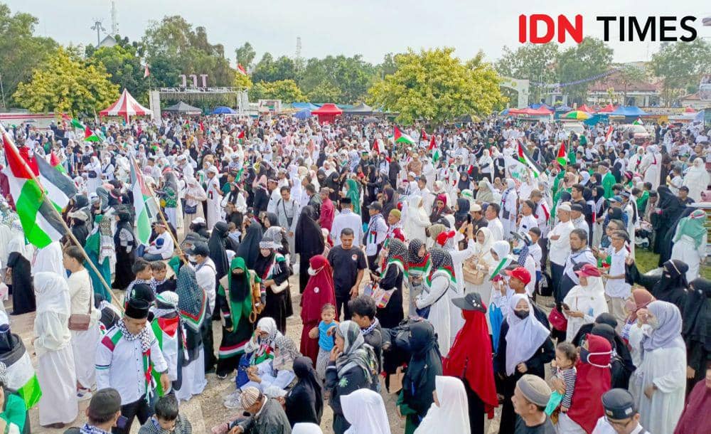 Bela Palestina, Ribuan Masyarakat Kepri Berkumpul di Kota Batam