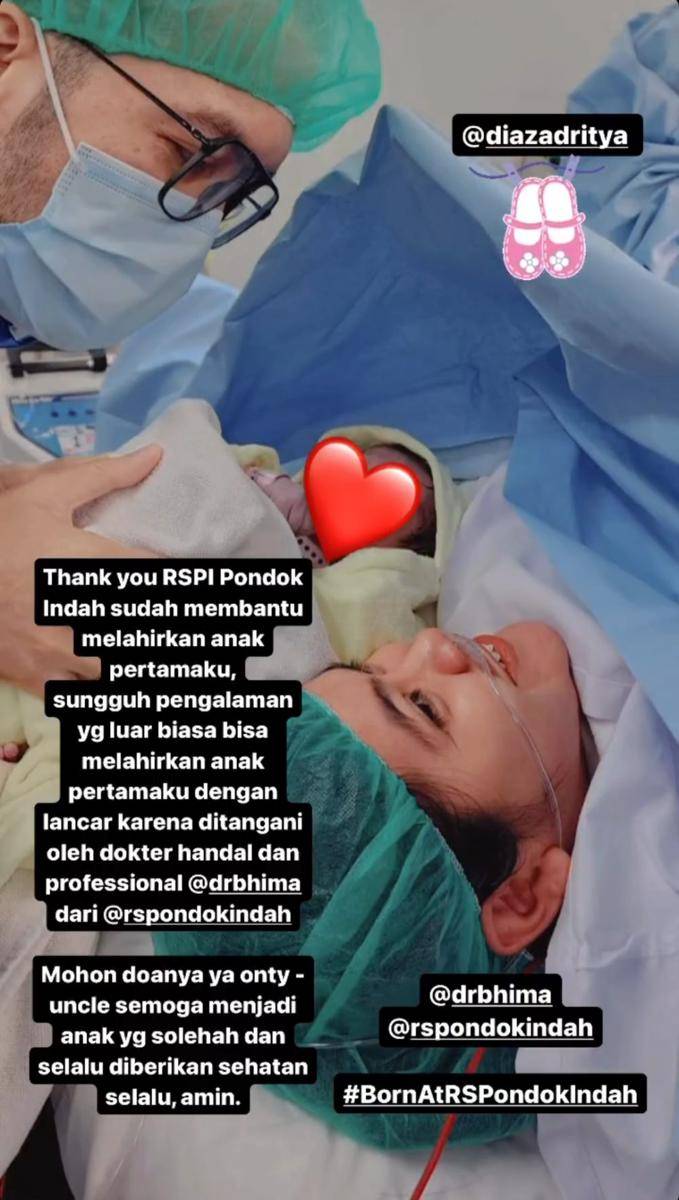 potret Indah Indriana melahirkan anak pertama (instagram.com/indahindriana)