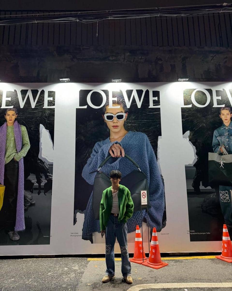 padu padan outfit pakai celana oversize ala Taeyong NCT (instagram.com/taeoxo_nct)