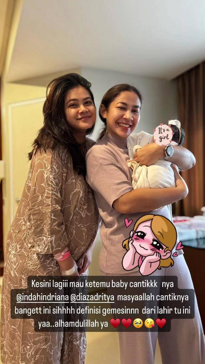 potret Indah Indriana melahirkan anak pertama (instagram.com/momiocie)