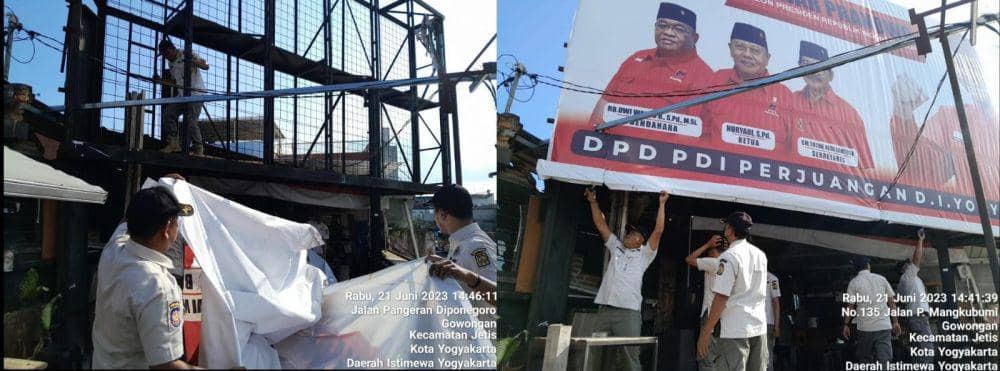 Penertiban APK yang melanggar aturan. (Dok. Istimewa).