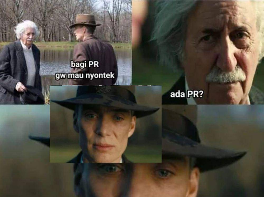 meme Oppenheimer dan Einstein (instagram.com/absurdhumor.aesthetic)