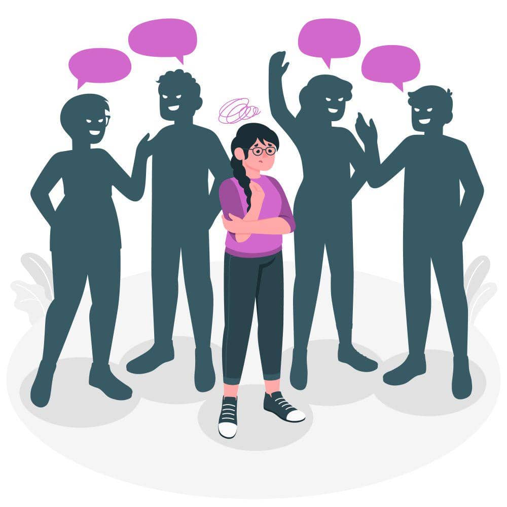 Ilustrasi social anxiety.