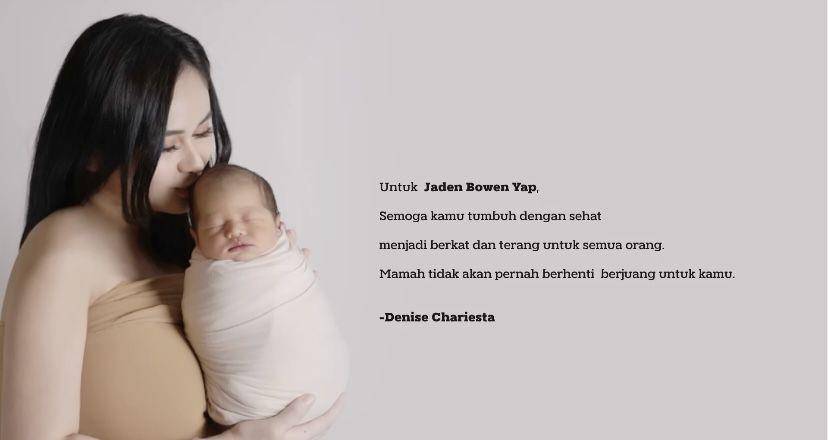 potret anak Denise Chariesta yang baru diungkap (youtube.com/denise chariesta)