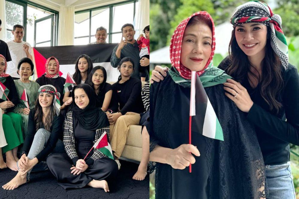 7 Potret Masayu Anastasia Rayakan Ultah sang Mama, Bertema Palestina!