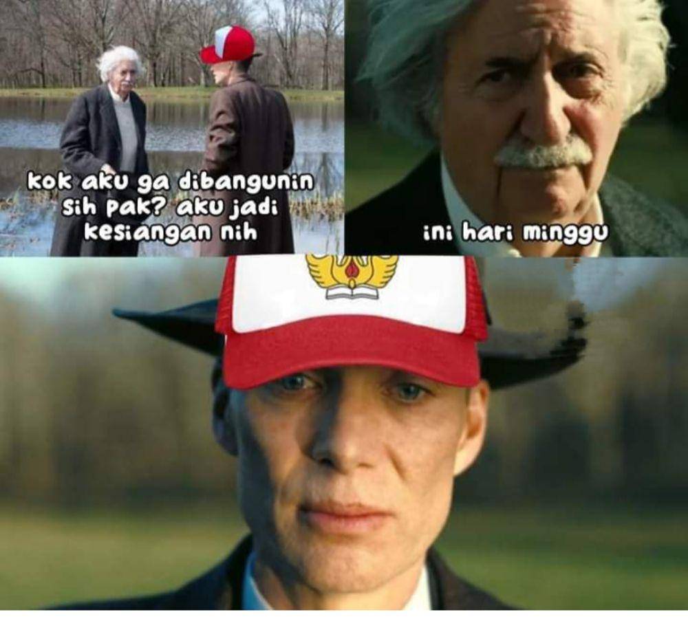 meme Oppenheimer dan Einstein (instagram.com/pos.total)
