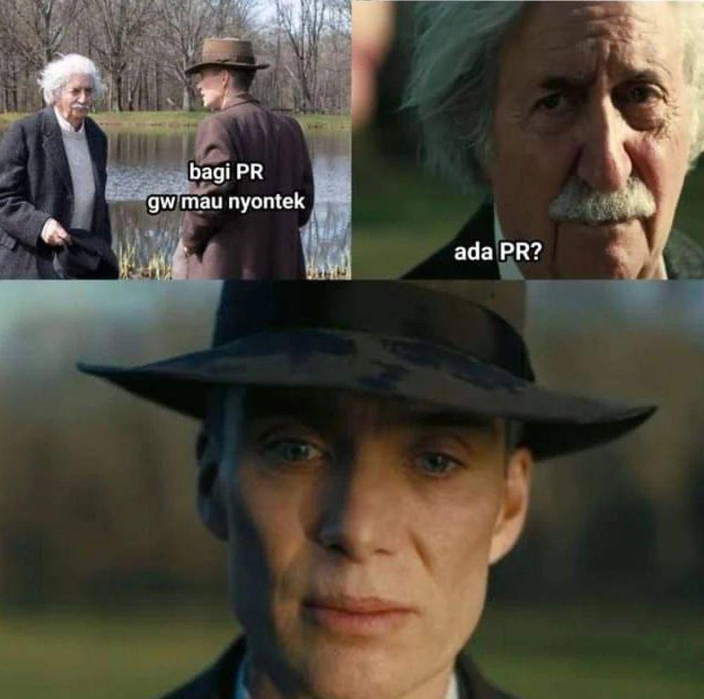 meme Oppenheimer dan Einstein (instagram.com/absurdhumor.aesthetic)