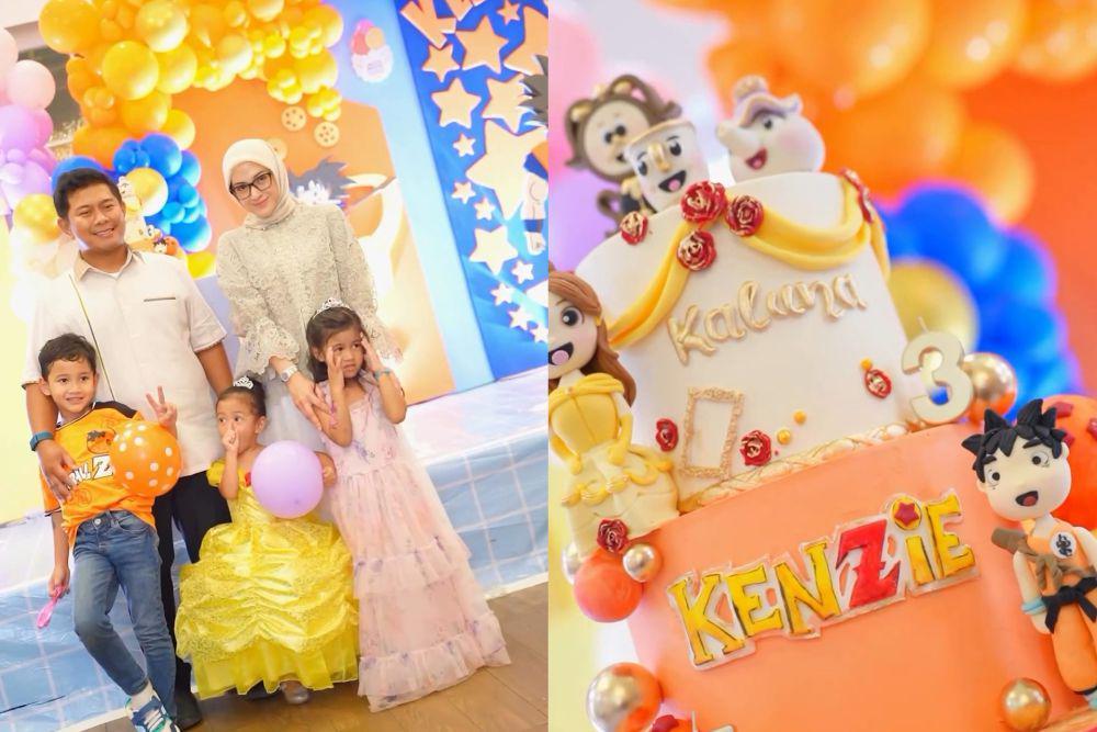 10 Potret Pesta Ulang Tahun Kenzie dan Kaluna, Anak Nina Zatulini