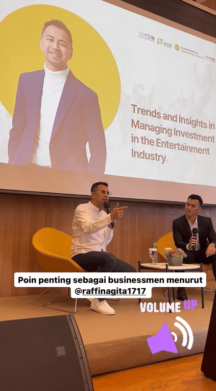 potret Raffi Ahmad jadi dosen tamu di ITB (instagram.com/sbmitbofficial)