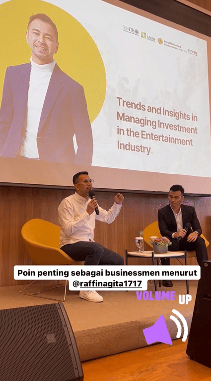potret Raffi Ahmad jadi dosen tamu di ITB (instagram.com/sbmitbofficial)