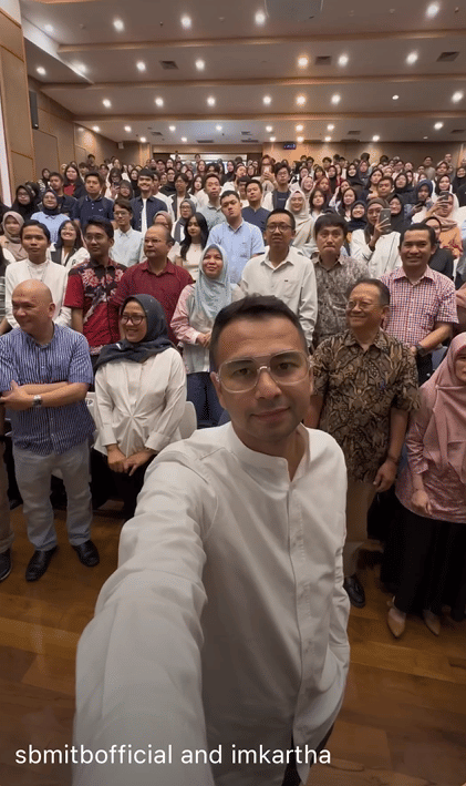 potret Raffi Ahmad jadi dosen tamu di ITB (instagram.com/sbmitbofficial)