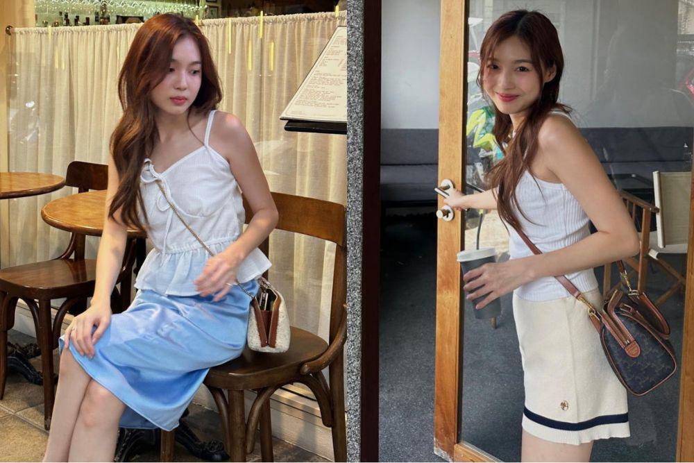 8 Gaya Love Pattranite dalam Balutan Outfit Putih, Simpel tapi Catchy