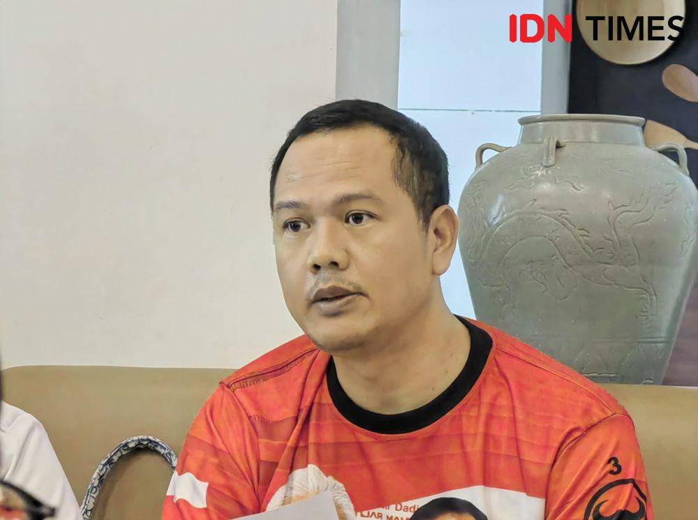 Jubir Tim Pemenangan Cabang Ganjar-Mahfud Kota Solo, Her Suprabu. (IDN Times/Larasati Rey)