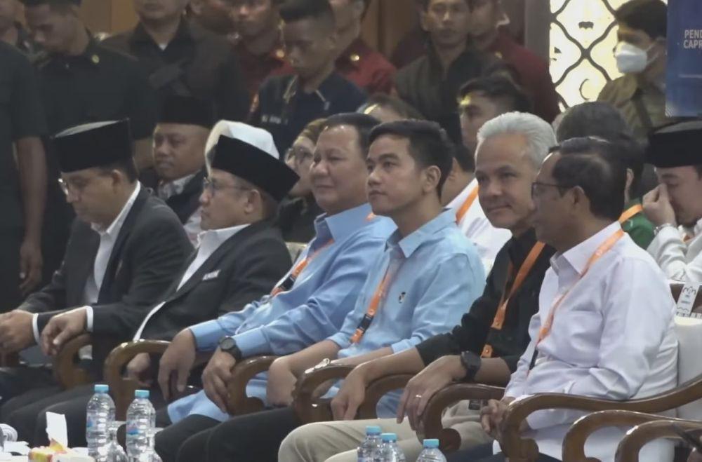 Tiga Pasangan Capres-Cawapres Tiba di KPU untuk Deklarasi Kampanye Damai