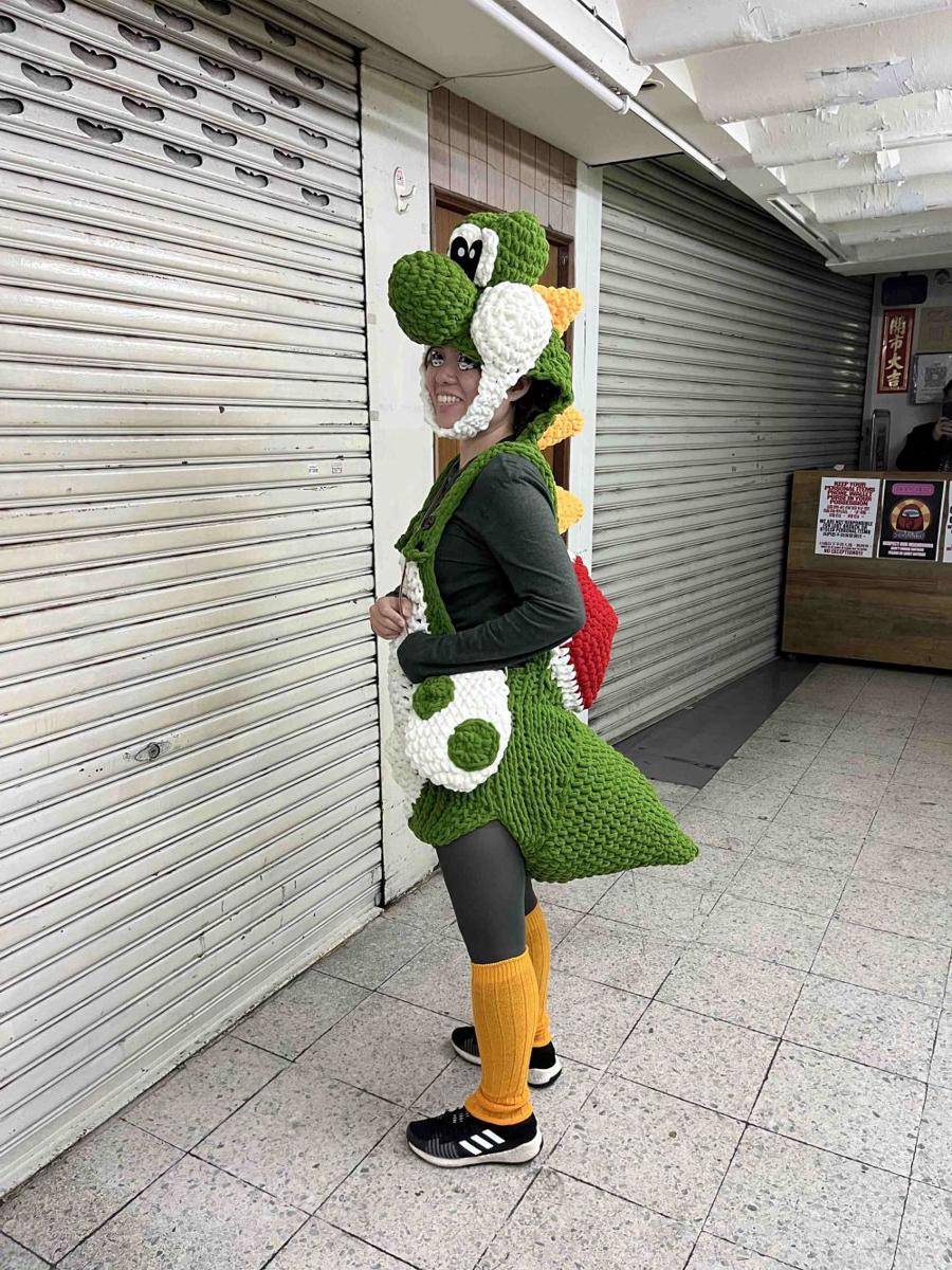 potret rajutan tangan bertema Yoshi (reddit.com/user/gloomysummer)