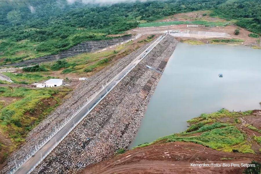 Ilustrasi bendungan sebagai salah satu infrastruktur. (Dok. Kemenkeu)