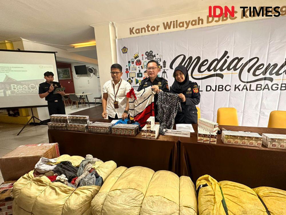 170 Ballpress Baju Bekas dan Land Cruisser Disita Bea Cukai Kalbar