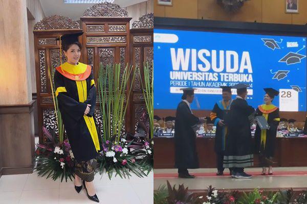 7 Potret Tina Toon Wisuda S1 untuk Kedua Kalinya, Gelarnya Panjang