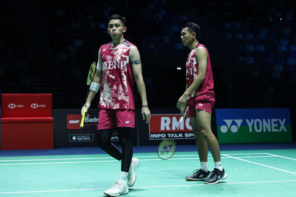 Momen Lucu Fajar/Rian vs Astrup/Rasmussen, Salaman Pasrah