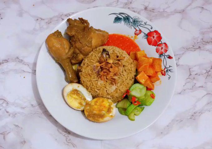 ilustrasi nasi ayam medan (YouTube.com/Liw Evelyn)