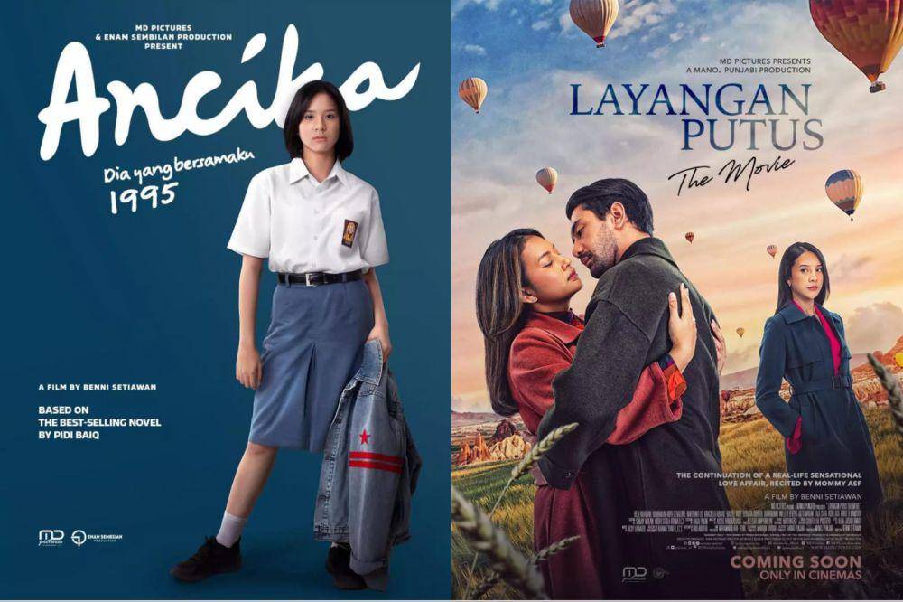 Film MD Pictures adaptasi novel (dok. MD Pictures / Ancika: Dia Yang Bersamaku Tahun 1995 | dok. MD Pictures / Layangan Putus the Movie)